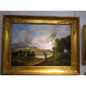 Genre Scene Painting By The Marquise De Vins-peysac Dated 1839